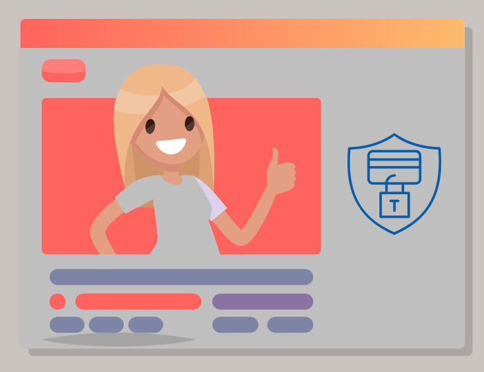 Happy M1 Credit Union member giving thumbs up while browsing securely online, representing confidence in digital banking safety